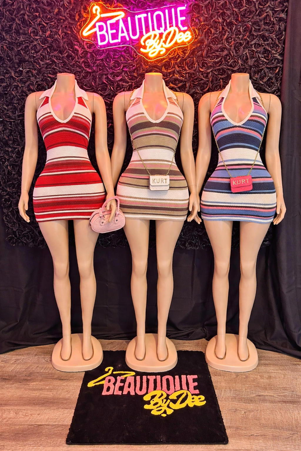 Strip Knit Dress