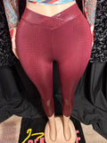Snake skin calf length leggings