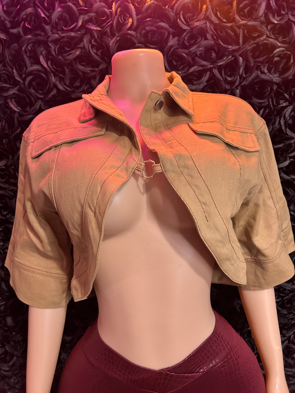 Denim Cargo Top