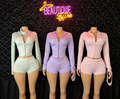 3 piece short set