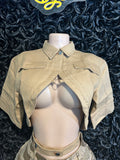 Denim Cargo Top