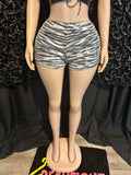 Zebra sequin shorts