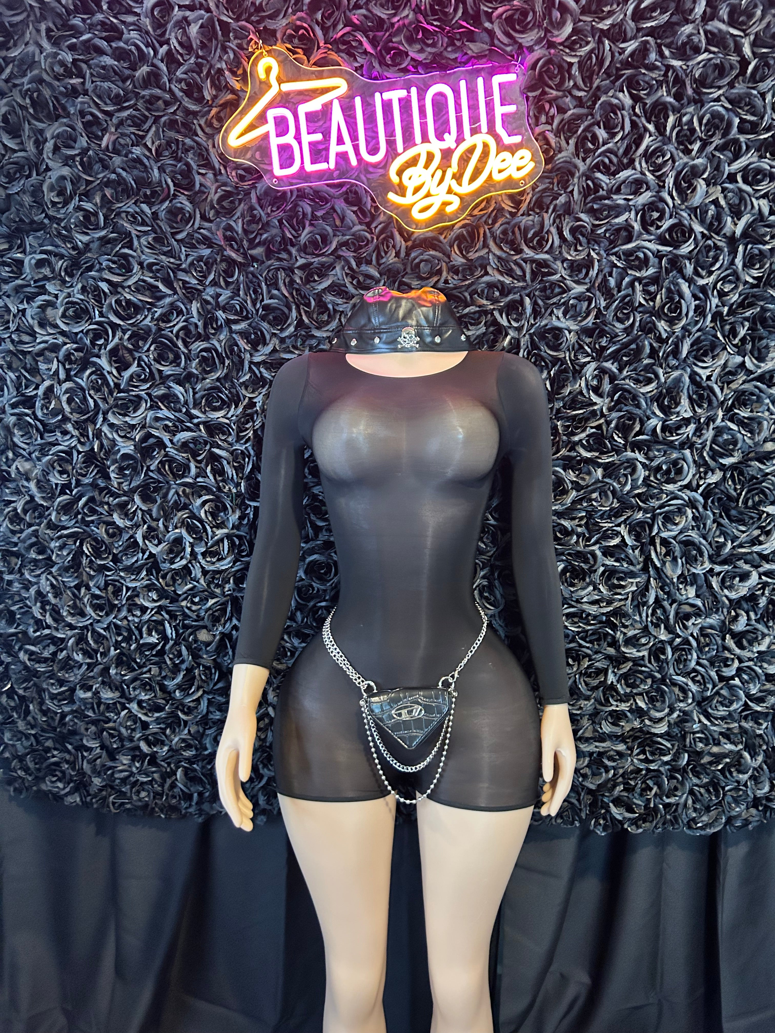 Poster sheer Body suit (one size)