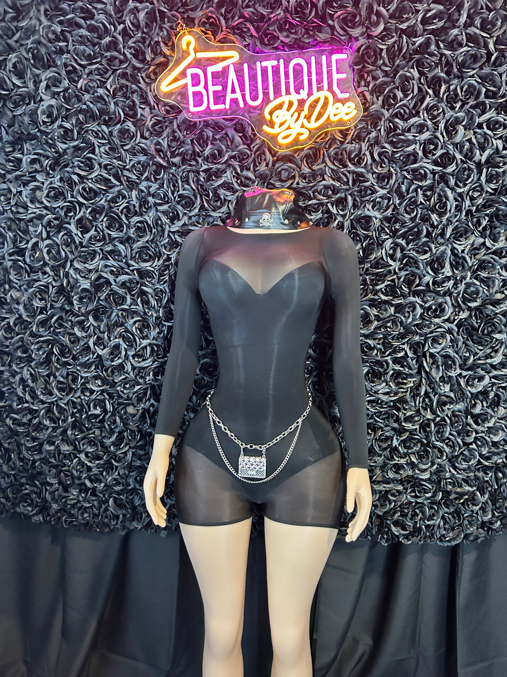 Poster sheer Body suit (one size)