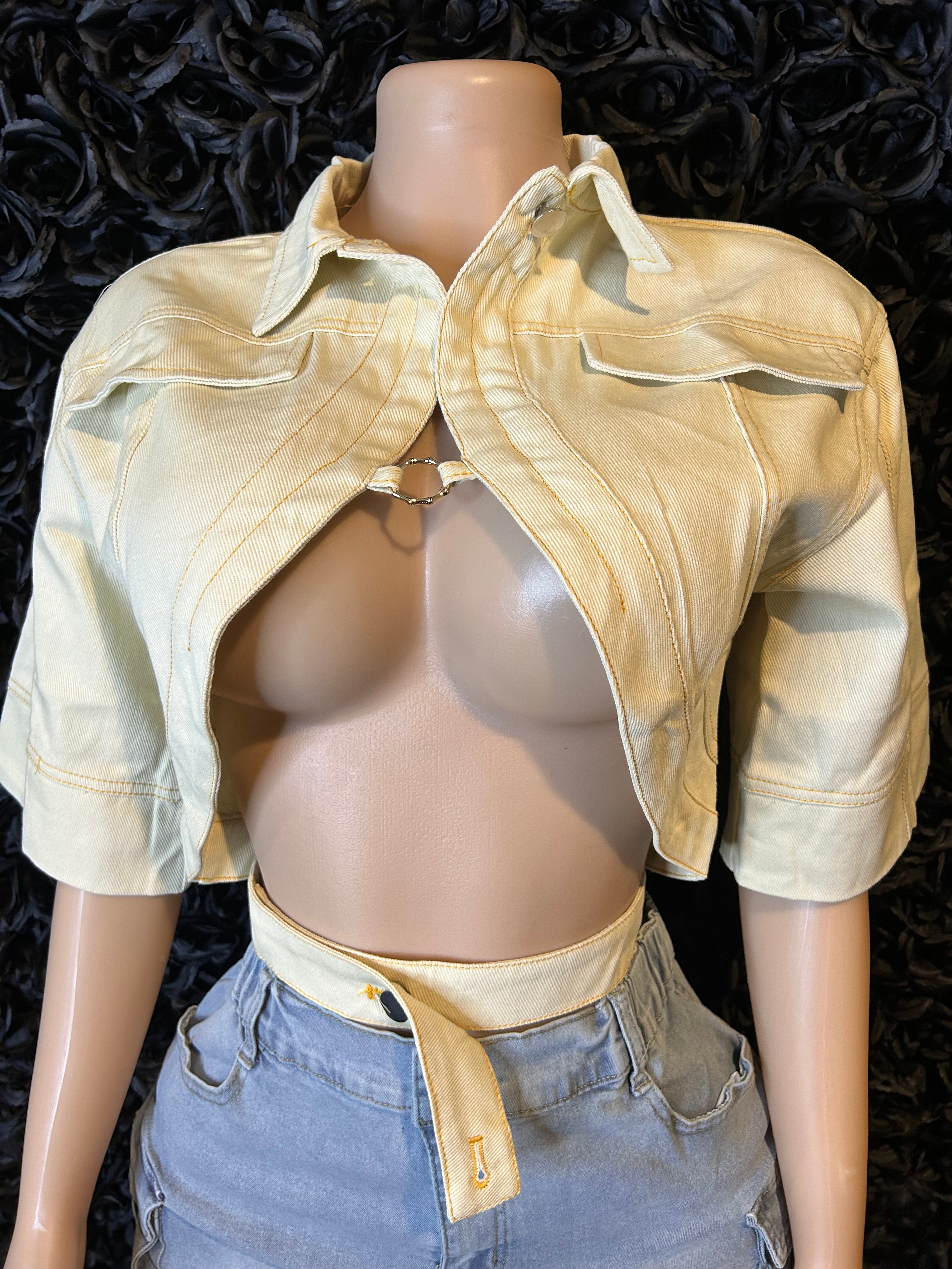 Denim Cargo Top