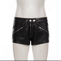 Low rise Y2K leather pants